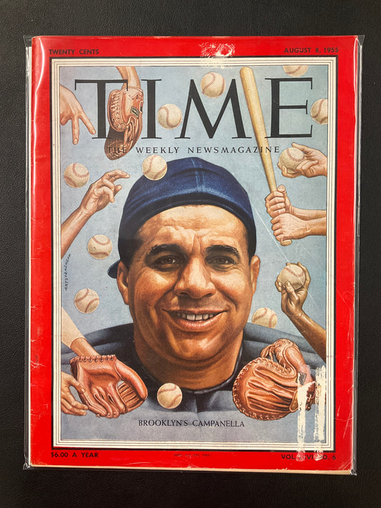 Roy Campanella Time Magazine 1955 1st Cover Brooklyn Dodgers