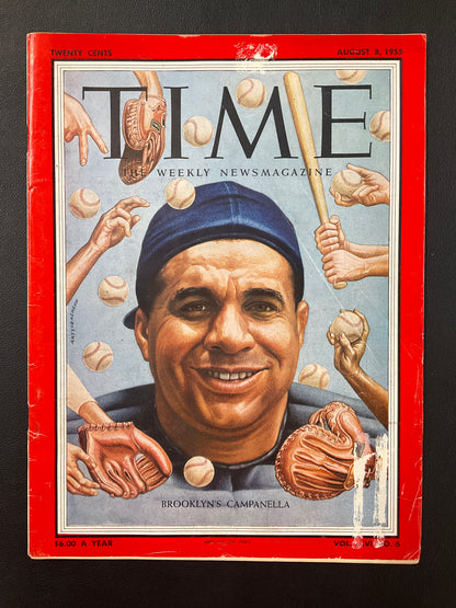 Roy Campanella Time Magazine 1955 1st Cover Brooklyn Dodgers