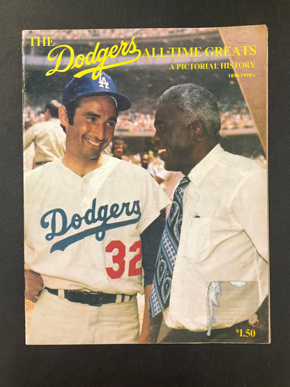 Jackie Robinson & Sandy Koufax 1972 Dodgers All Time Greats Program