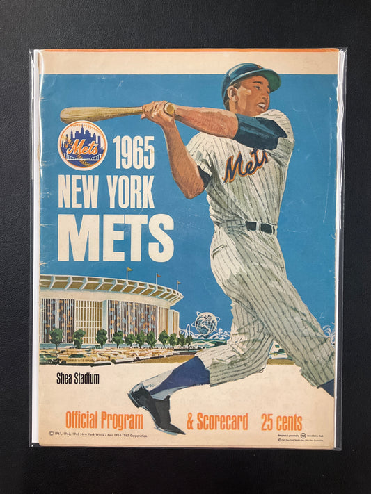 New York Mets 1965 Official Program & Scorecard Shea Stadium Cover