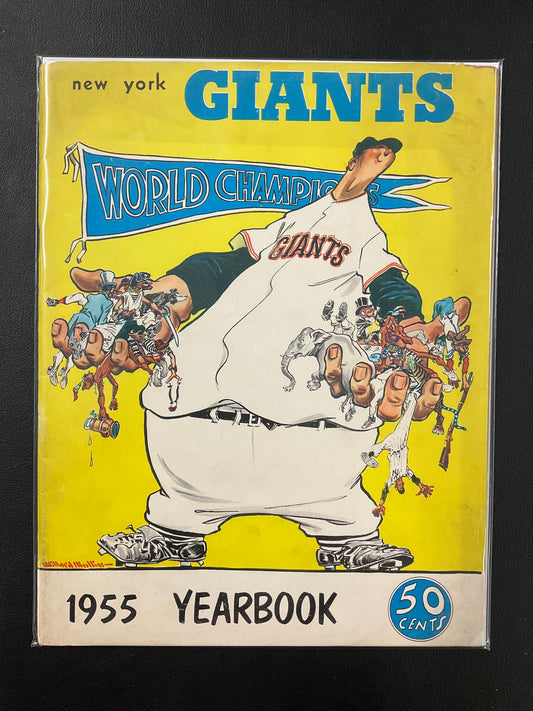 New York Giants World Champions 1955 Official Yearbook w/Willie Mays