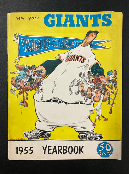 New York Giants World Champions 1955 Official Yearbook w/Willie Mays