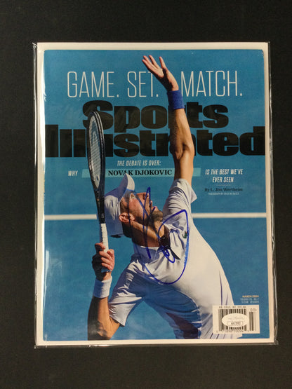 Novak Djokovic SIGNED Sports Illustrated Tennis JSA certified Auto Newsstand Copy
