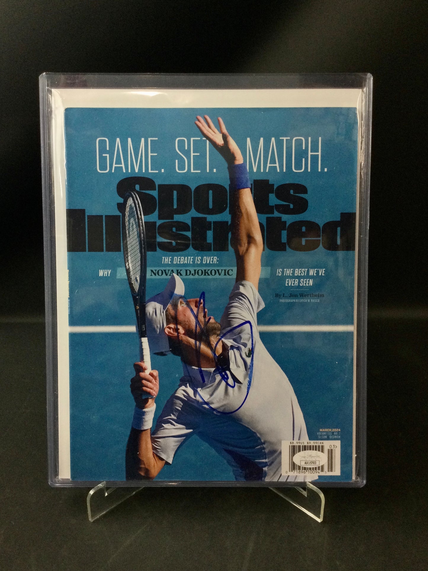 Novak Djokovic SIGNED Sports Illustrated Tennis JSA certified Auto Newsstand Copy