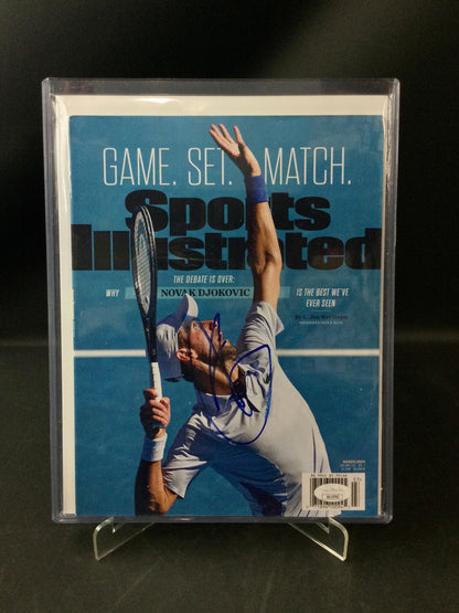 Novak Djokovic SIGNED Sports Illustrated Tennis JSA certified Auto Newsstand Copy
