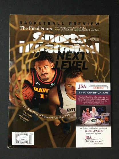 Luka Doncic Signed Sports Illustrated Rookie Cover, JSA Certified Autograph Dallas Mavericks