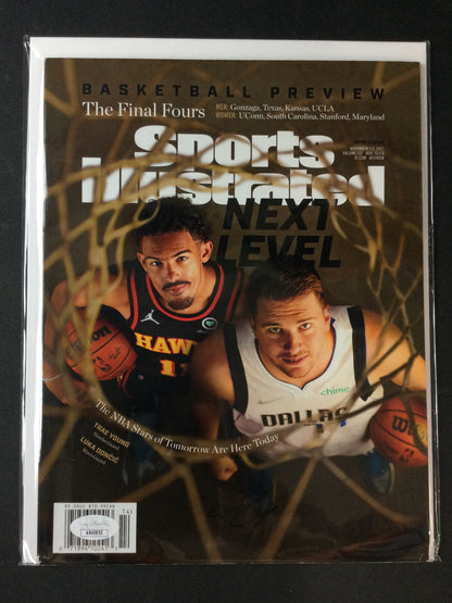Luka Doncic Signed Sports Illustrated Rookie Cover, JSA Certified Autograph Dallas Mavericks