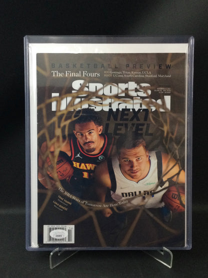 Luka Doncic Signed Sports Illustrated Rookie Cover, JSA Certified Autograph Dallas Mavericks