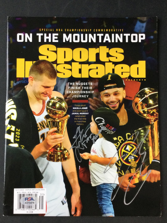 Nikola Jokic and Jamal Murray Signed Sports Illustrated NBA PSA Certified Auto Denver Nuggets