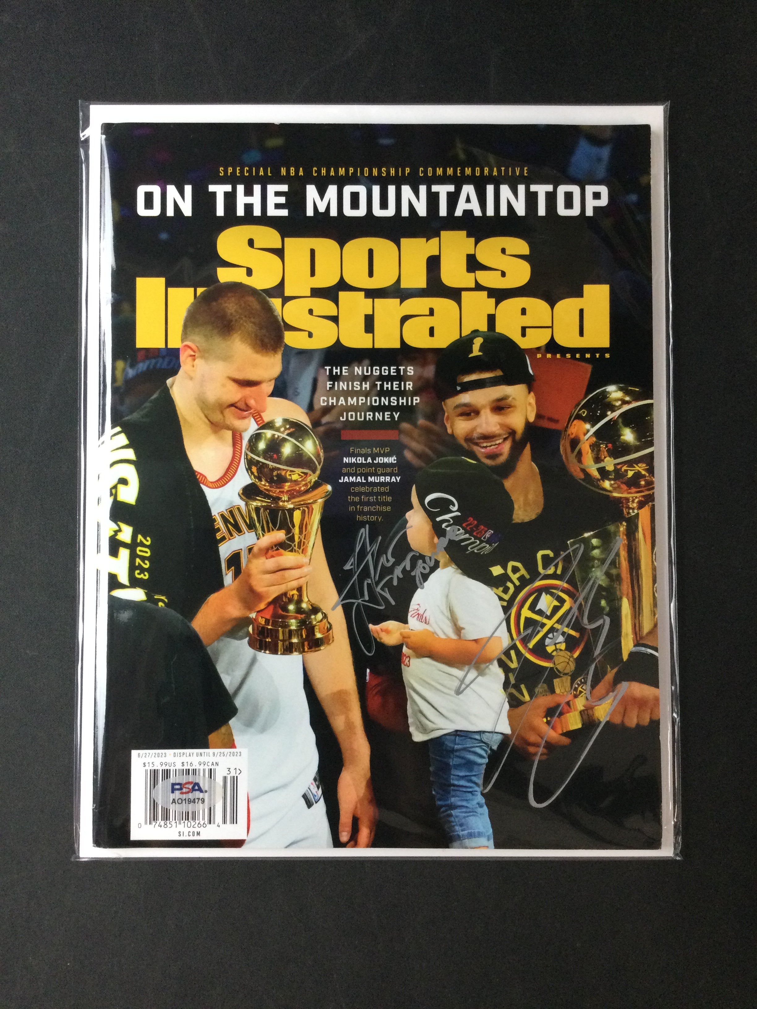 Nikola Jokic and Jamal Murray Signed Sports Illustrated NBA PSA