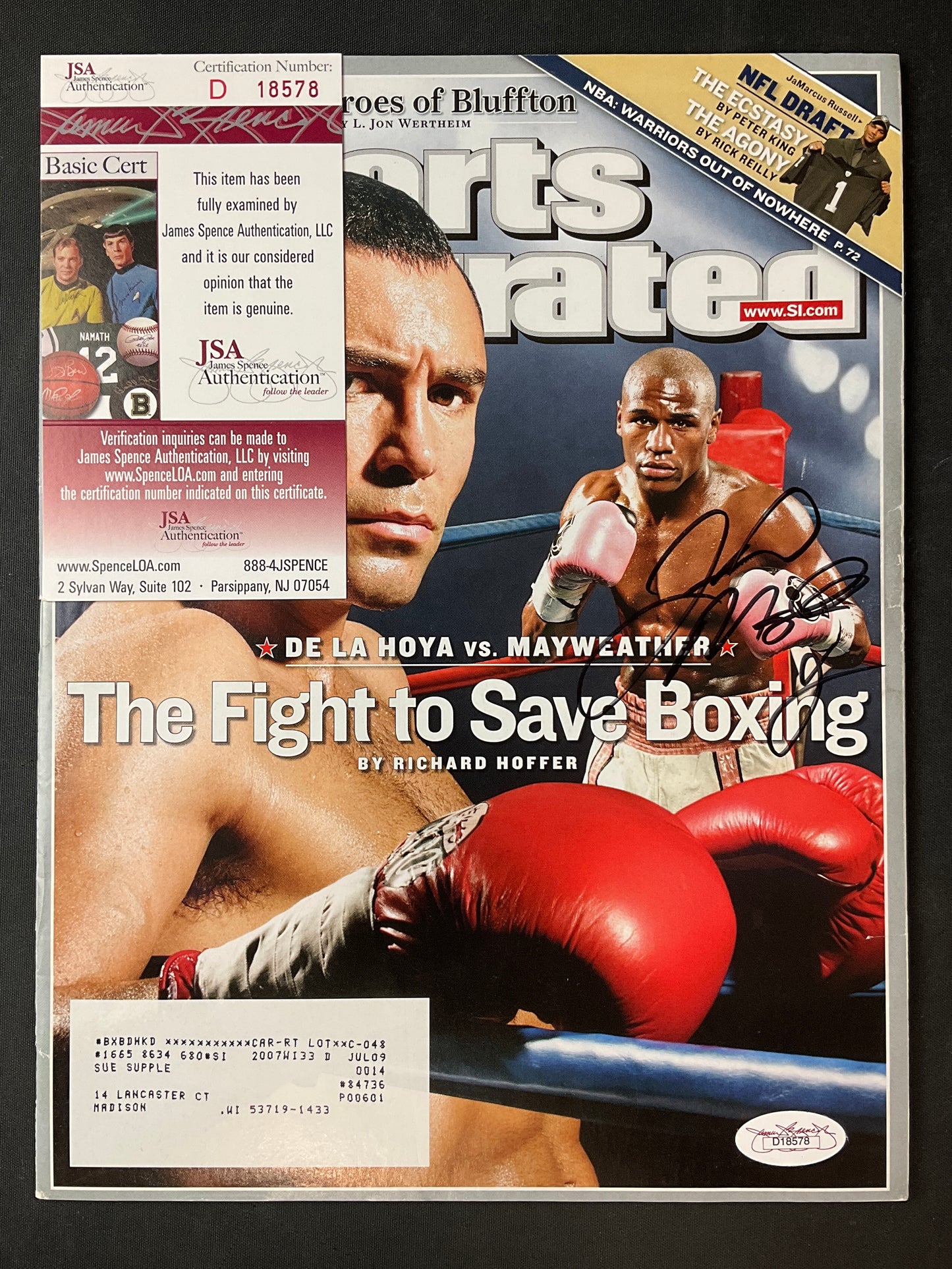 Floyd Mayweather Signed Sports Illustrated Boxing JSA Certified Auto
