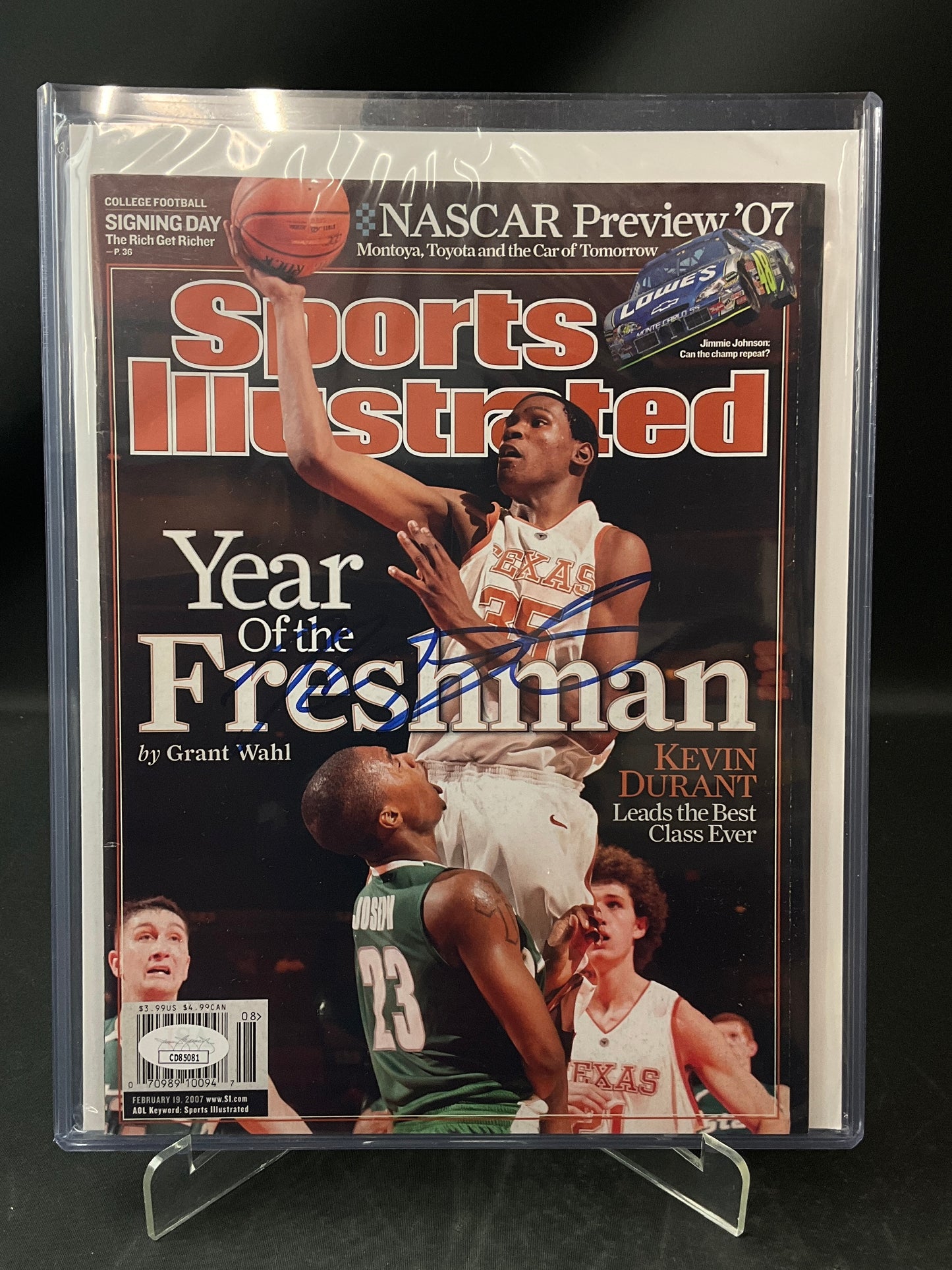Kevin Durant Signed Sports Illustrated NBA JSA Certified Auto Texas Longhorns
