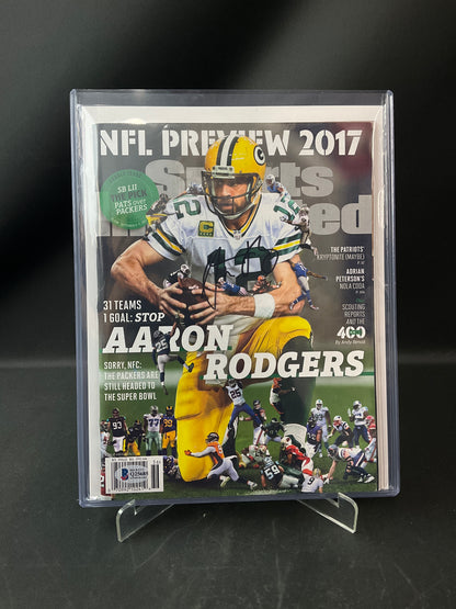 Aaron Rodgers Signed Sports Illustrated NFL Beckett Certified Auto Green Bay Packers