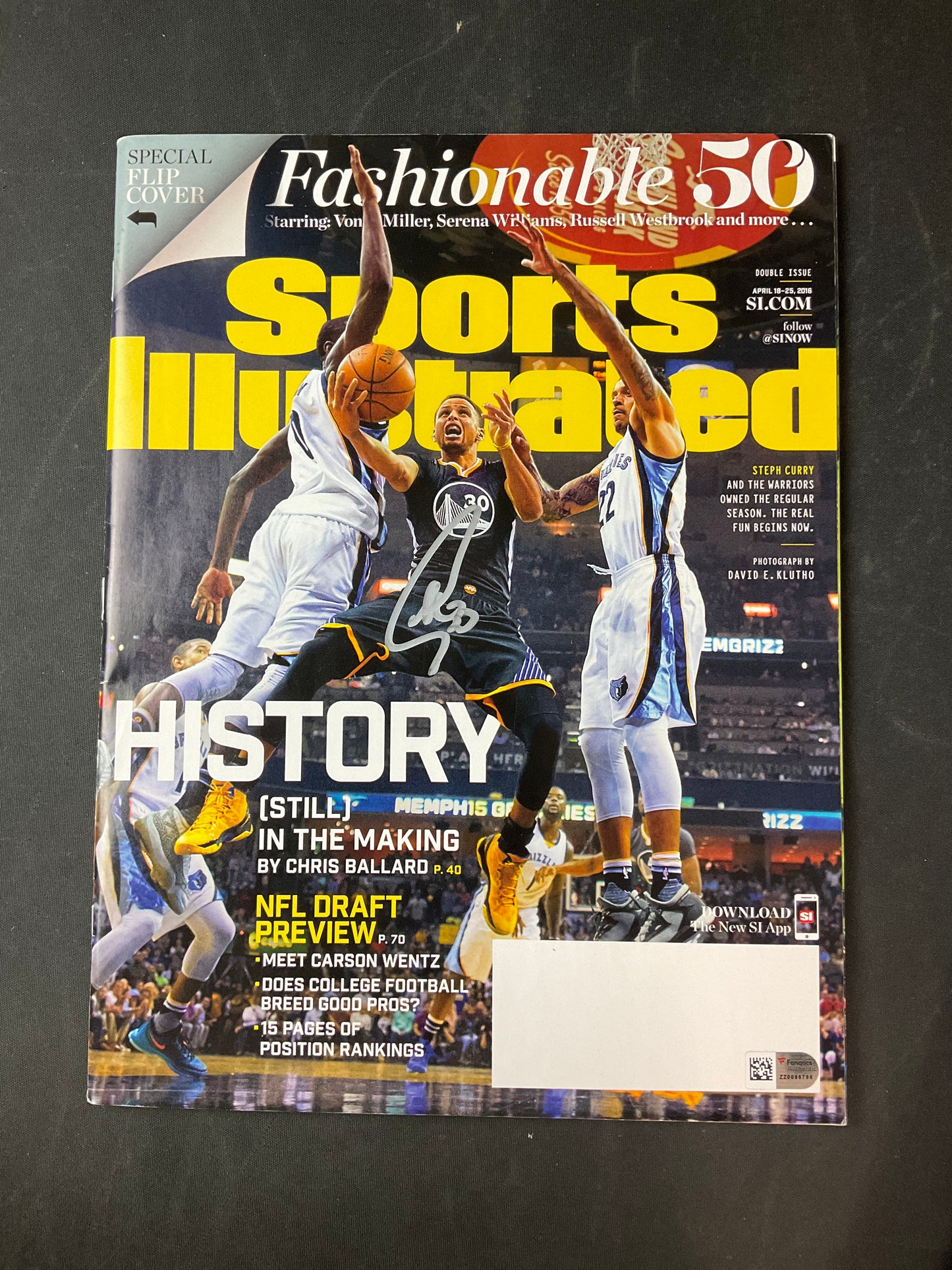 Steph Curry Signed Sports Illustrated NBA Fanatics Certified Auto Golden State Warriors