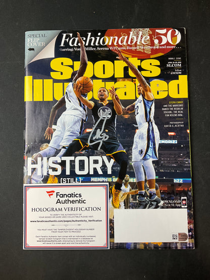 Steph Curry Signed Sports Illustrated NBA Fanatics Certified Auto Golden State Warriors