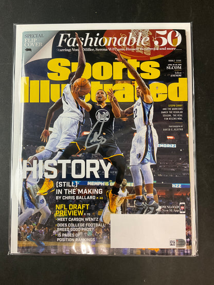 Steph Curry Signed Sports Illustrated NBA Fanatics Certified Auto Golden State Warriors