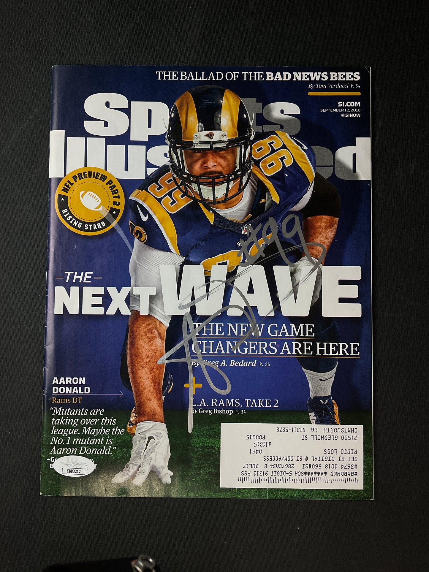 Aaron Donald Signed Sports Illustrated NFL JSA Certified Auto Los Angeles Rams