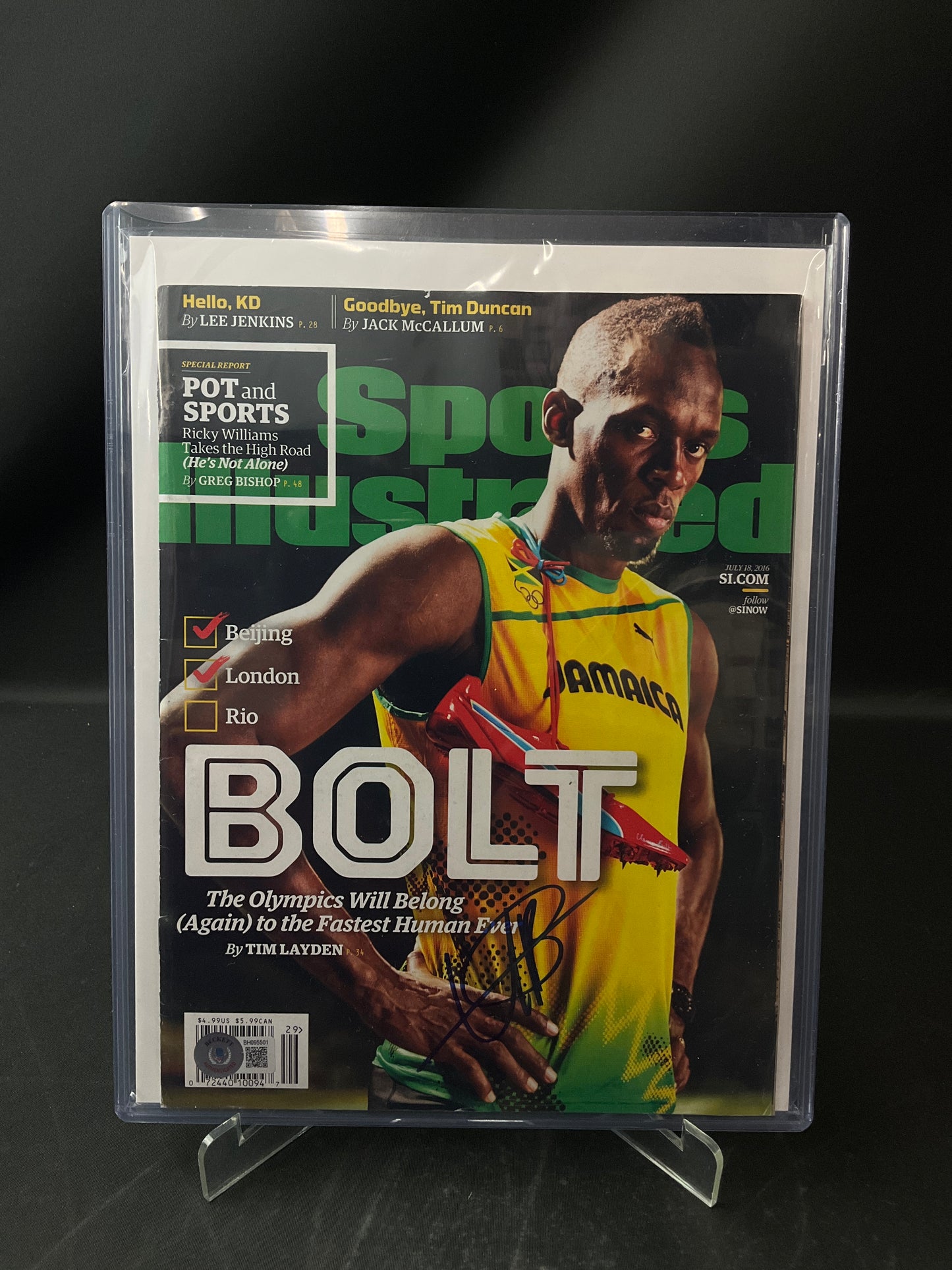 Usain Bolt Signed Sports Illustrated Track & Field Beckett Certified Auto