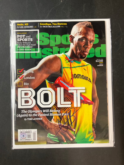 Usain Bolt Signed Sports Illustrated Track & Field Beckett Certified Auto