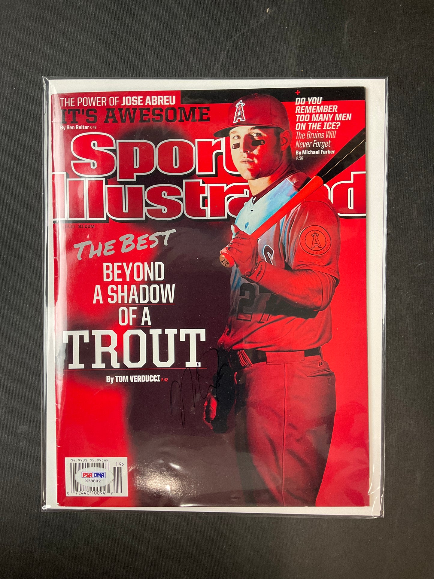 Mike Trout Signed Sports Illustrated MLB PSA/DNA Certified Auto Los Angeles Angels