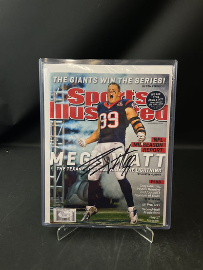 JJ Watt Signed Sports Illustrated NFL JSA Certified Auto Houston Texans