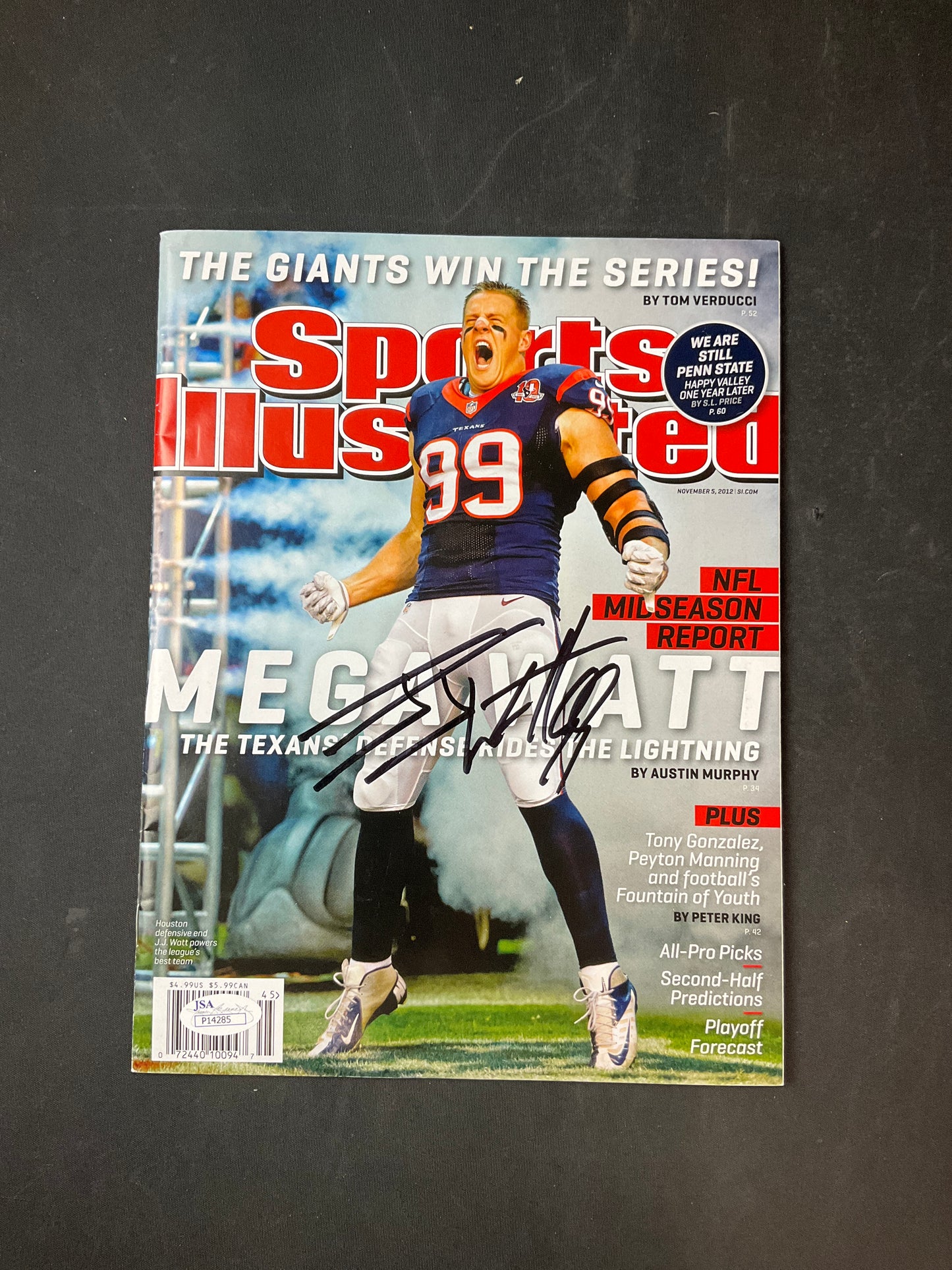 JJ Watt Signed Sports Illustrated NFL JSA Certified Auto Houston Texans