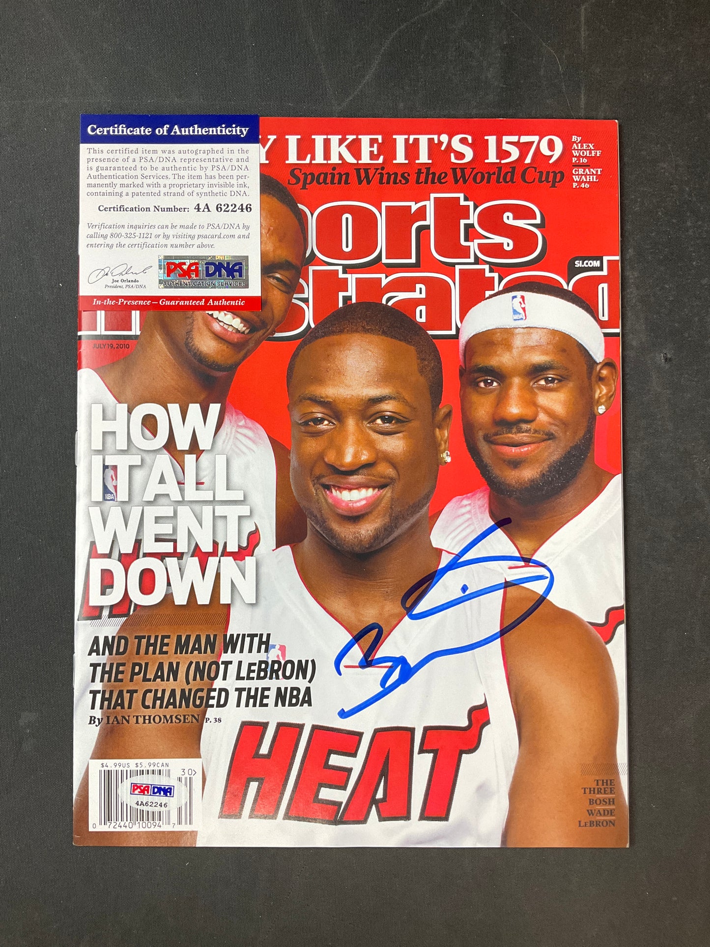 Dwyane Wade Signed Sports Illustrated NBA PSA/DNA Certified Auto Miami Heat