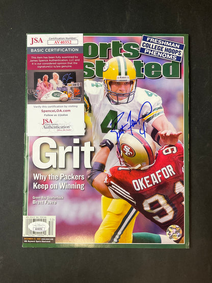 Brett Favre Signed Sports Illustrated NFL JSA Certified Auto Green Bay Packers