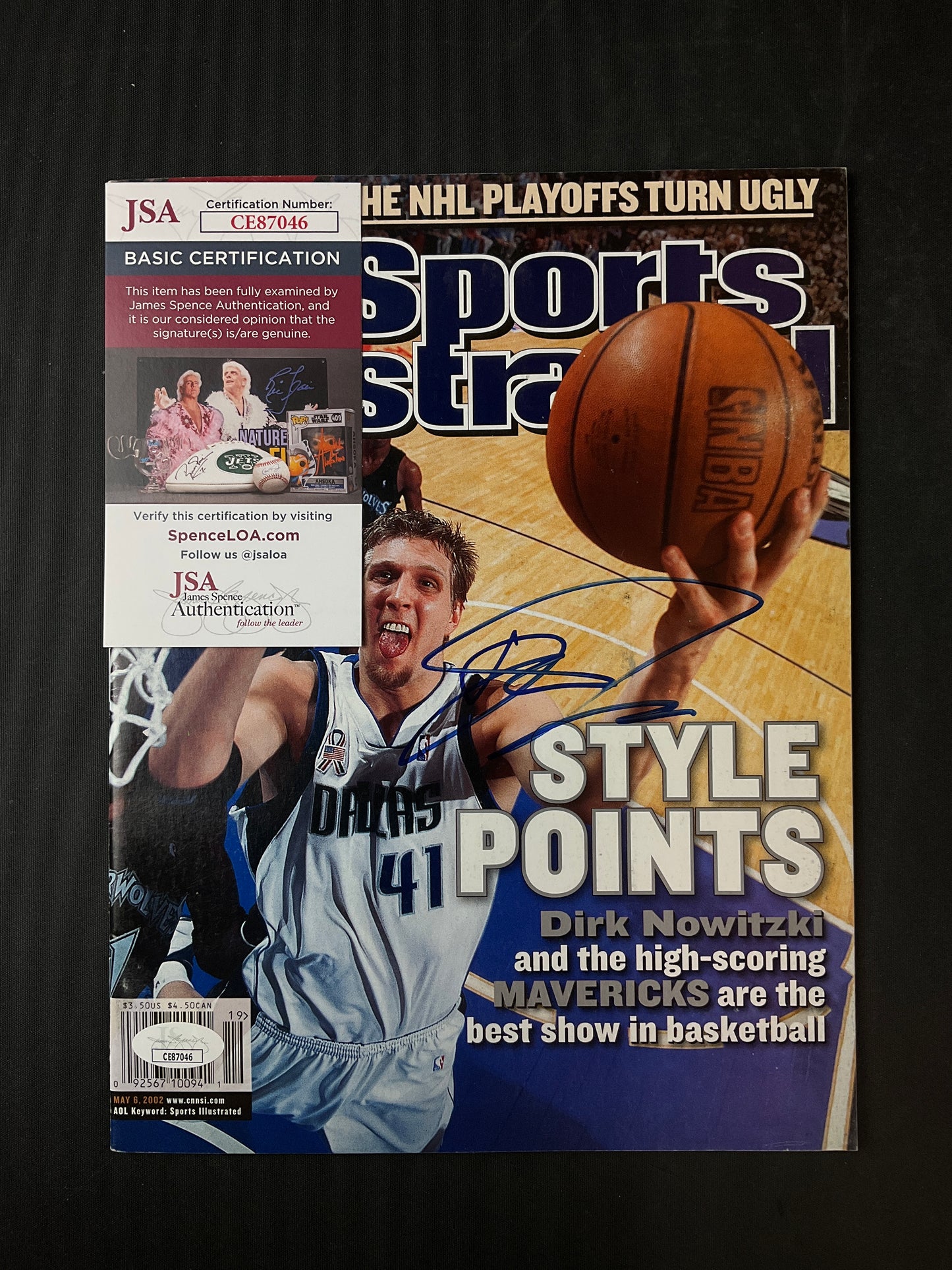 Dirk Nowitzki Signed Sports Illustrated NBA JSA Certified Auto Dallas Mavericks