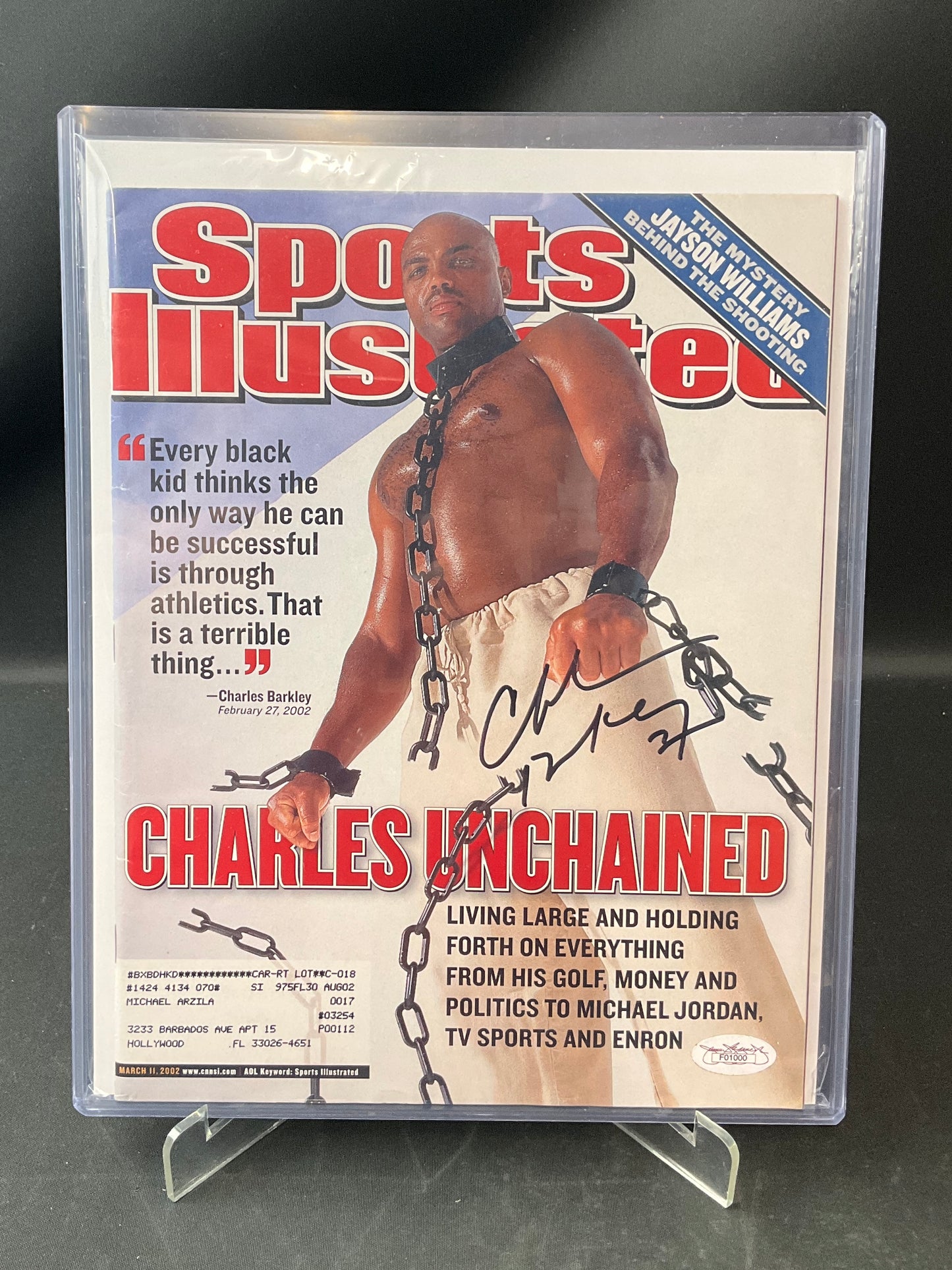 Charles Barkley Signed Sports Illustrated NBA JSA Certified Auto 76ers Suns