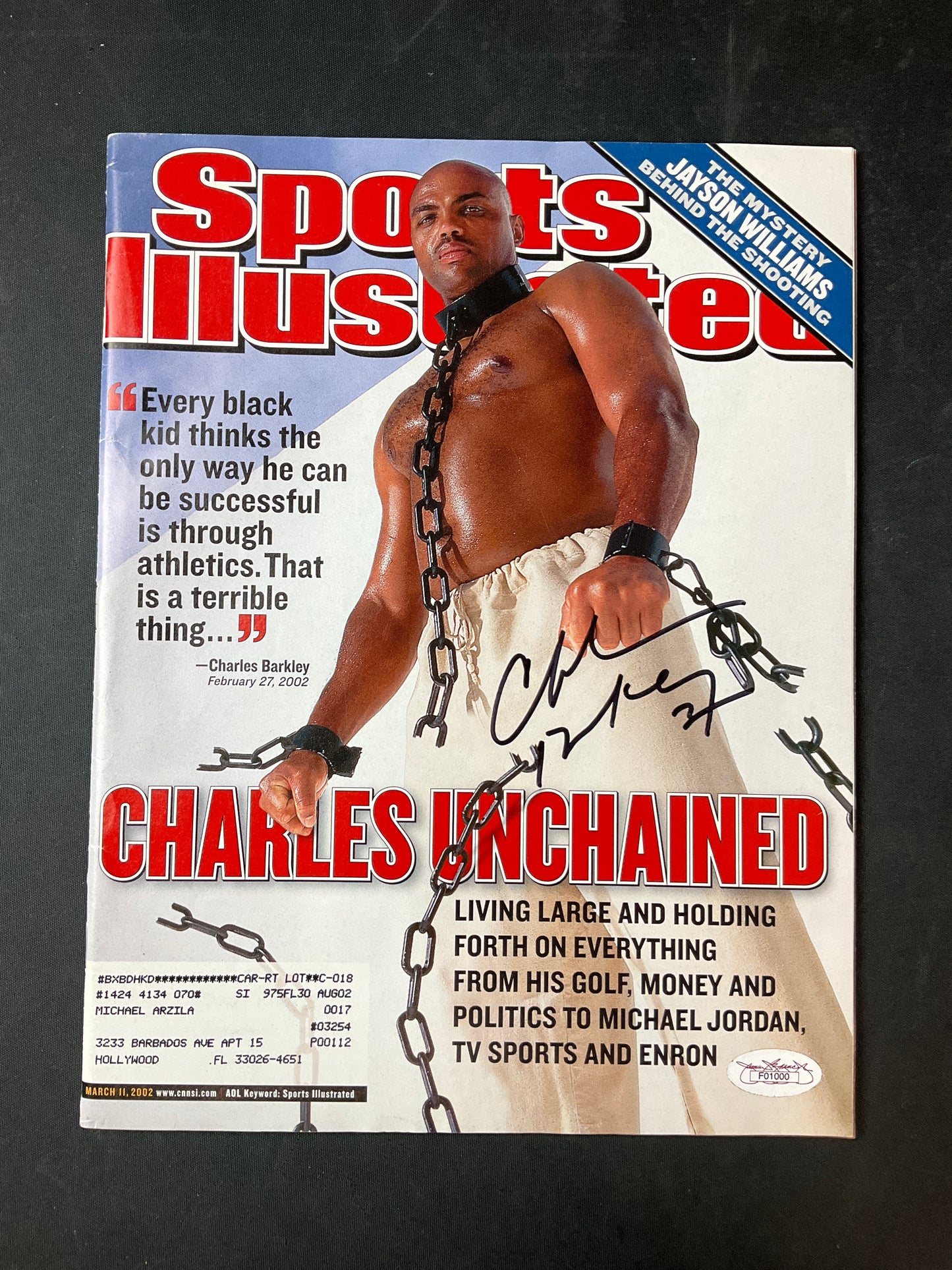 Charles Barkley Signed Sports Illustrated NBA JSA Certified Auto 76ers Suns