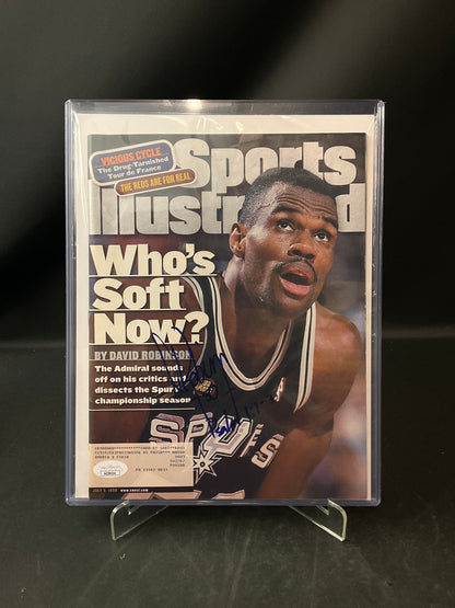 David Robinson Signed Sports Illustrated NBA JSA Certified Auto San Antonio Spurs