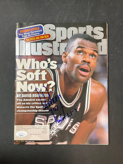 David Robinson Signed Sports Illustrated NBA JSA Certified Auto San Antonio Spurs
