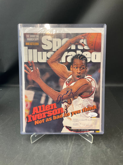 Allen Iverson Signed Sports Illustrated NBA JSA Certified Auto Philadelphia 76ers