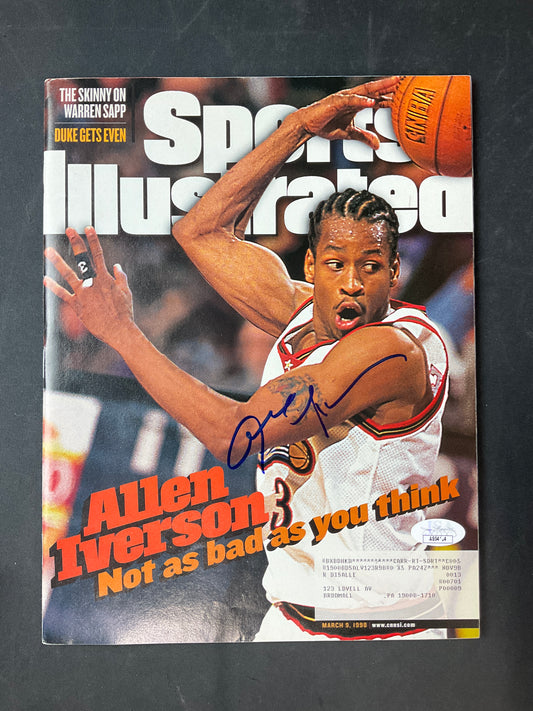 Allen Iverson Signed Sports Illustrated NBA JSA Certified Auto Philadelphia 76ers