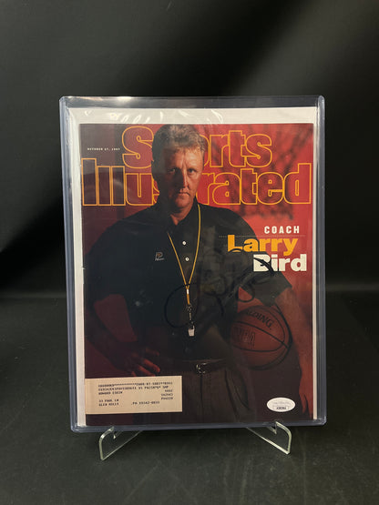 Larry Bird Signed Sports Illustrated NBA JSA Certified Auto Indiana Pacers Celtics