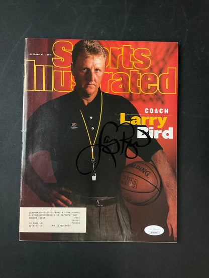 Larry Bird Signed Sports Illustrated NBA JSA Certified Auto Indiana Pacers Celtics