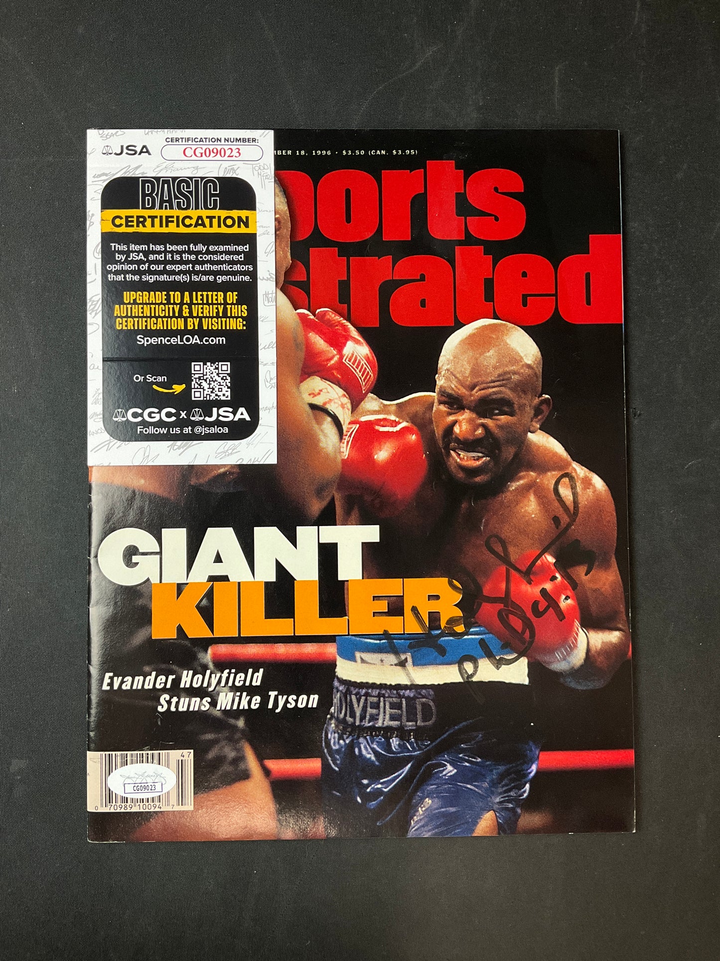Evander Holyfield Signed Sports Illustrated Boxing JSA Certified Auto