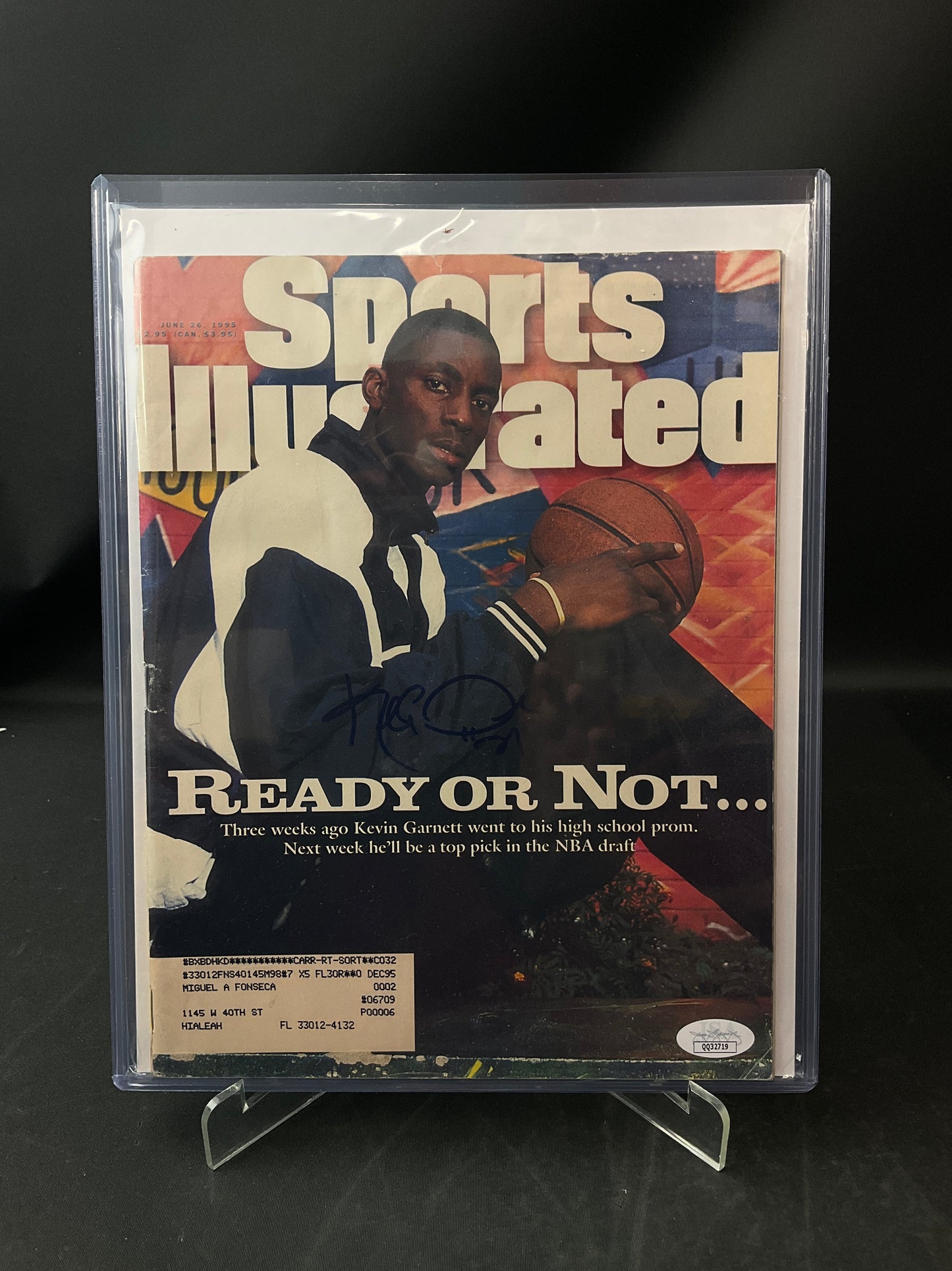 Kevin Garnett Signed Sports Illustrated NBA JSA Certified Auto Minnesota Timberwolves