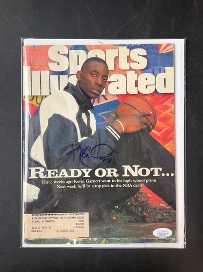 Kevin Garnett Signed Sports Illustrated NBA JSA Certified Auto Minnesota Timberwolves