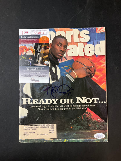 Kevin Garnett Signed Sports Illustrated NBA JSA Certified Auto Minnesota Timberwolves