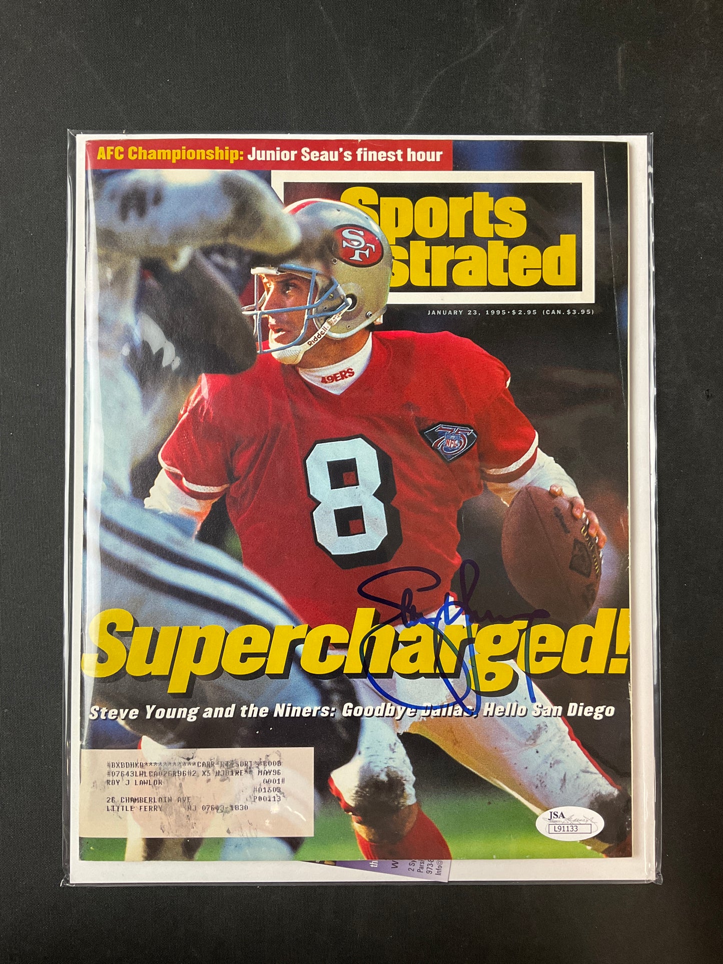 Steve Young Signed Sports Illustrated NFL JSA Certified Auto San Francisco 49ers