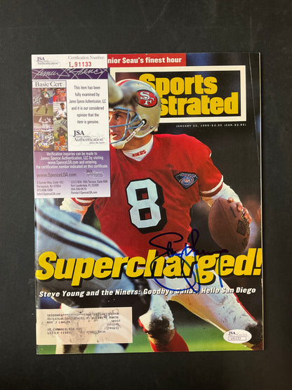 Steve Young Signed Sports Illustrated NFL JSA Certified Auto San Francisco 49ers