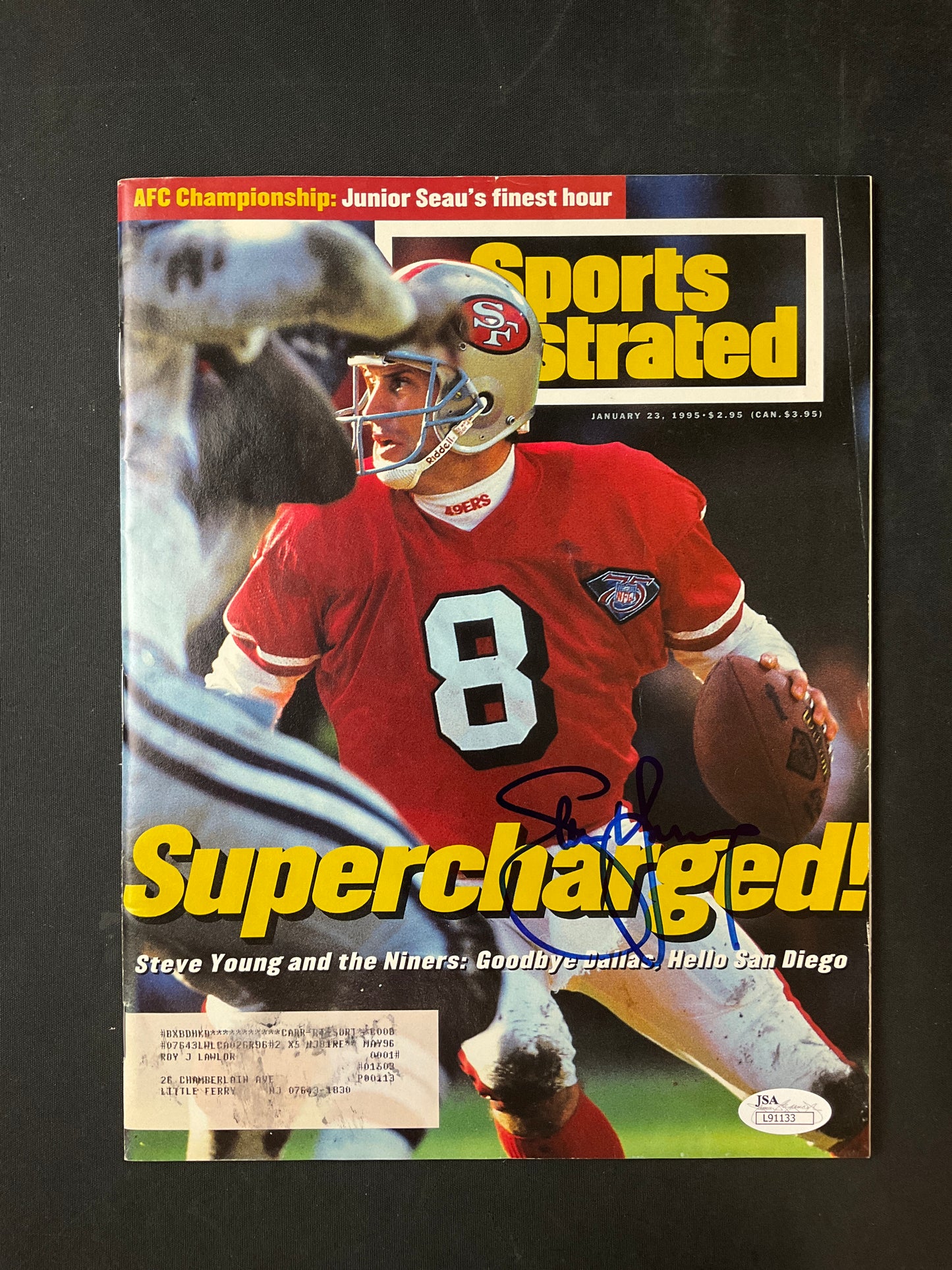 Steve Young Signed Sports Illustrated NFL JSA Certified Auto San Francisco 49ers