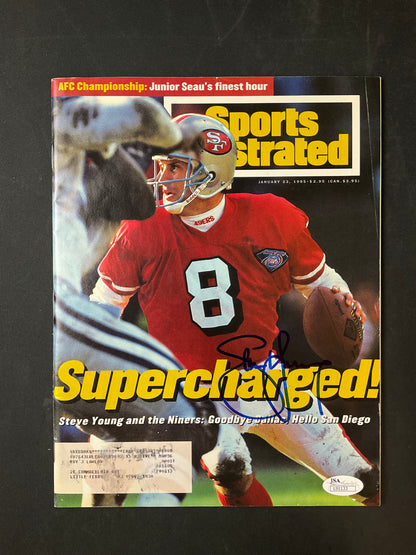 Steve Young Signed Sports Illustrated NFL JSA Certified Auto San Francisco 49ers