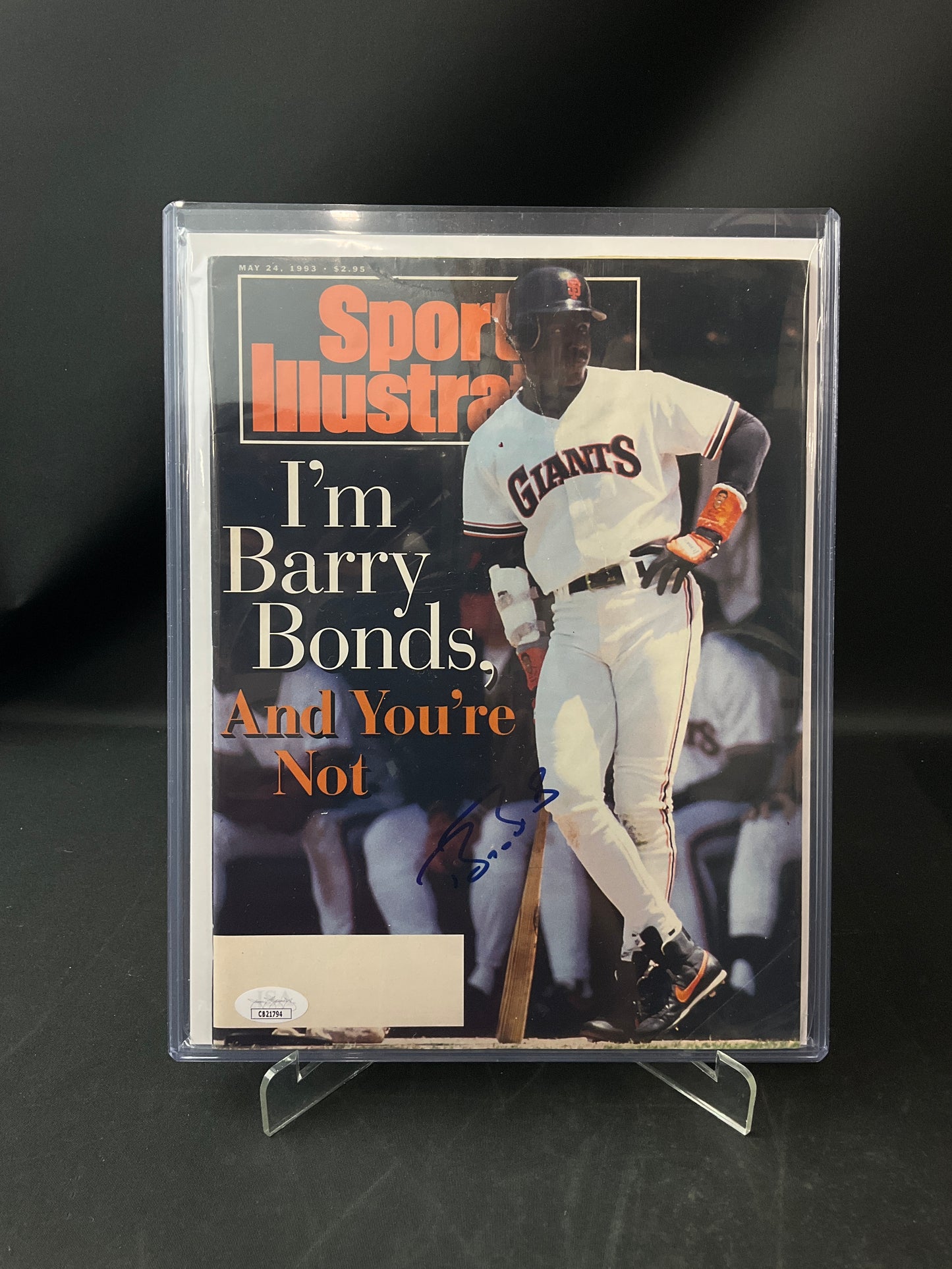 Barry Bonds Signed Sports Illustrated MLB JSA Certified Auto San Francisco Giants
