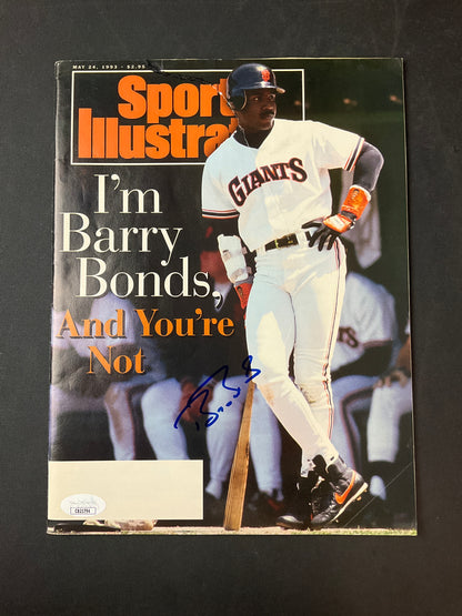 Barry Bonds Signed Sports Illustrated MLB JSA Certified Auto San Francisco Giants