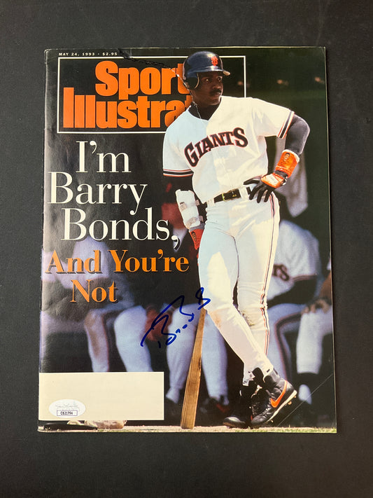 Barry Bonds Signed Sports Illustrated MLB JSA Certified Auto San Francisco Giants