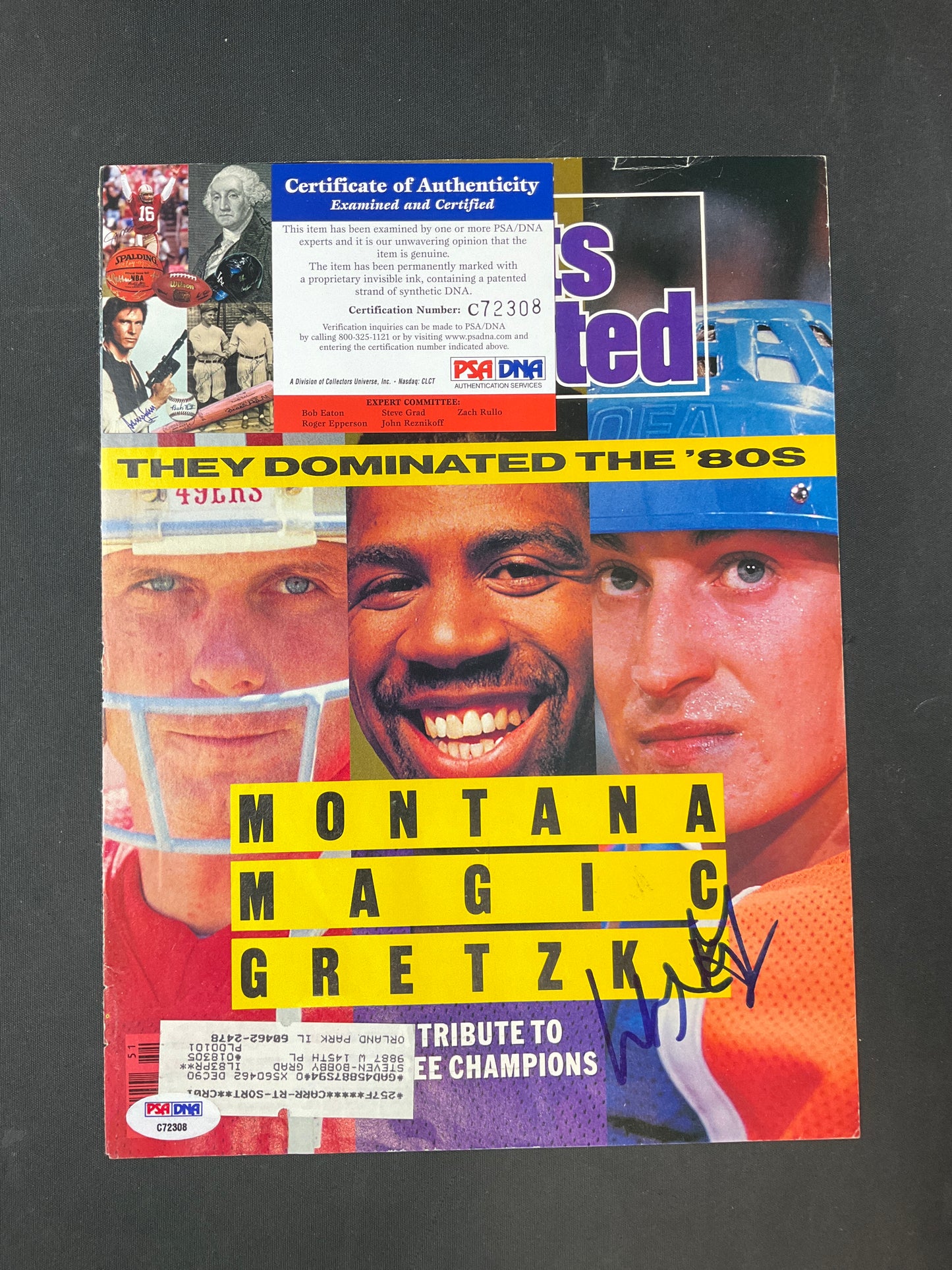 Wayne Gretzky Sports Illustrated Cover NHL PSA Certified Auto Edmonton Oilers 1989