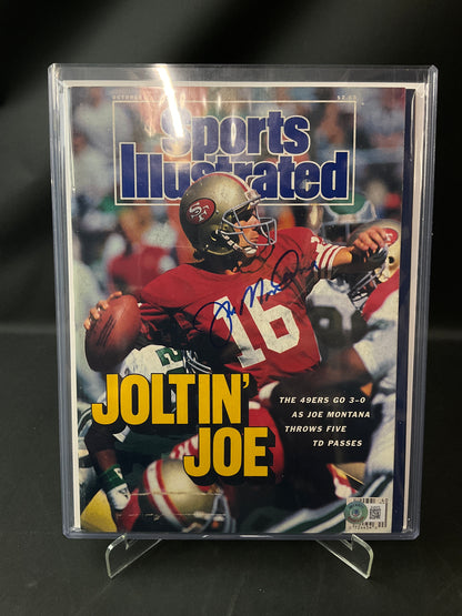 Joe Montana Sports Illustrated NFL Beckett Certified Auto San Francisco 49ers 1989